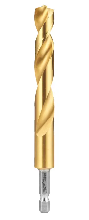 Vrtáky do kovu Milwaukee Shockwave HSS-G TiN Red Hex pr. 10,5 mm (5 ks), MI4932500414